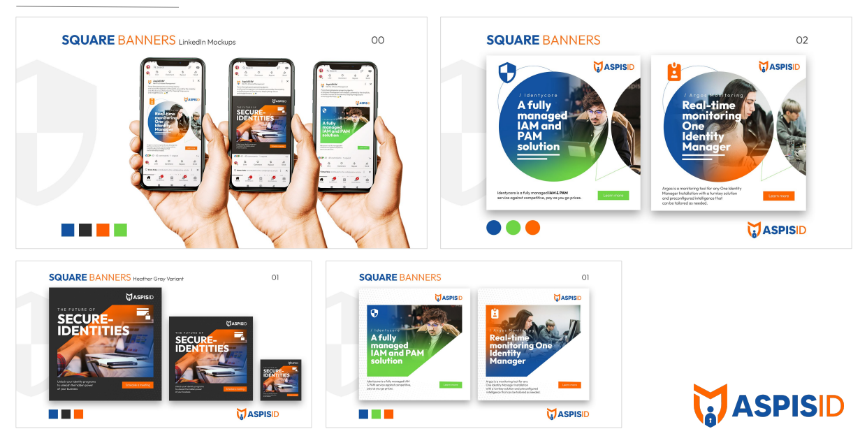 AspisID square banner set for LinkedIn