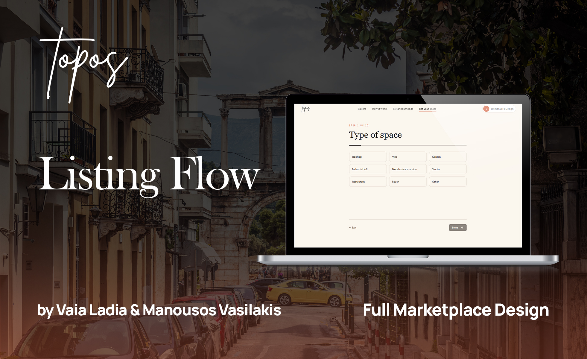 Topos listing flow design